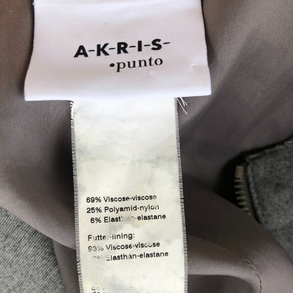 AKRIS PUNTO GRAY JERSEY VISCOSE scooba front zipper DRESS SZ 4 POCKETS - Picture 10 of 13